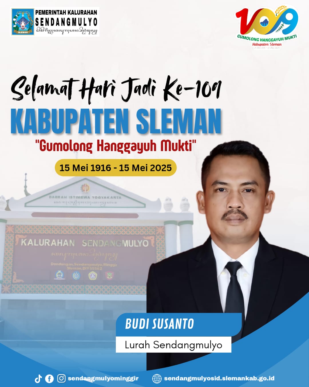 Selamat Hari Jadi Kabupaten Sleman Ke-109