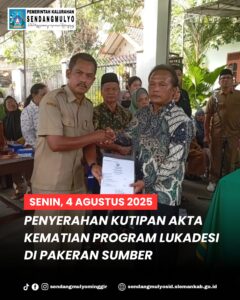 Penyerahan Kutipan Akta Kematian Program Lukadesi