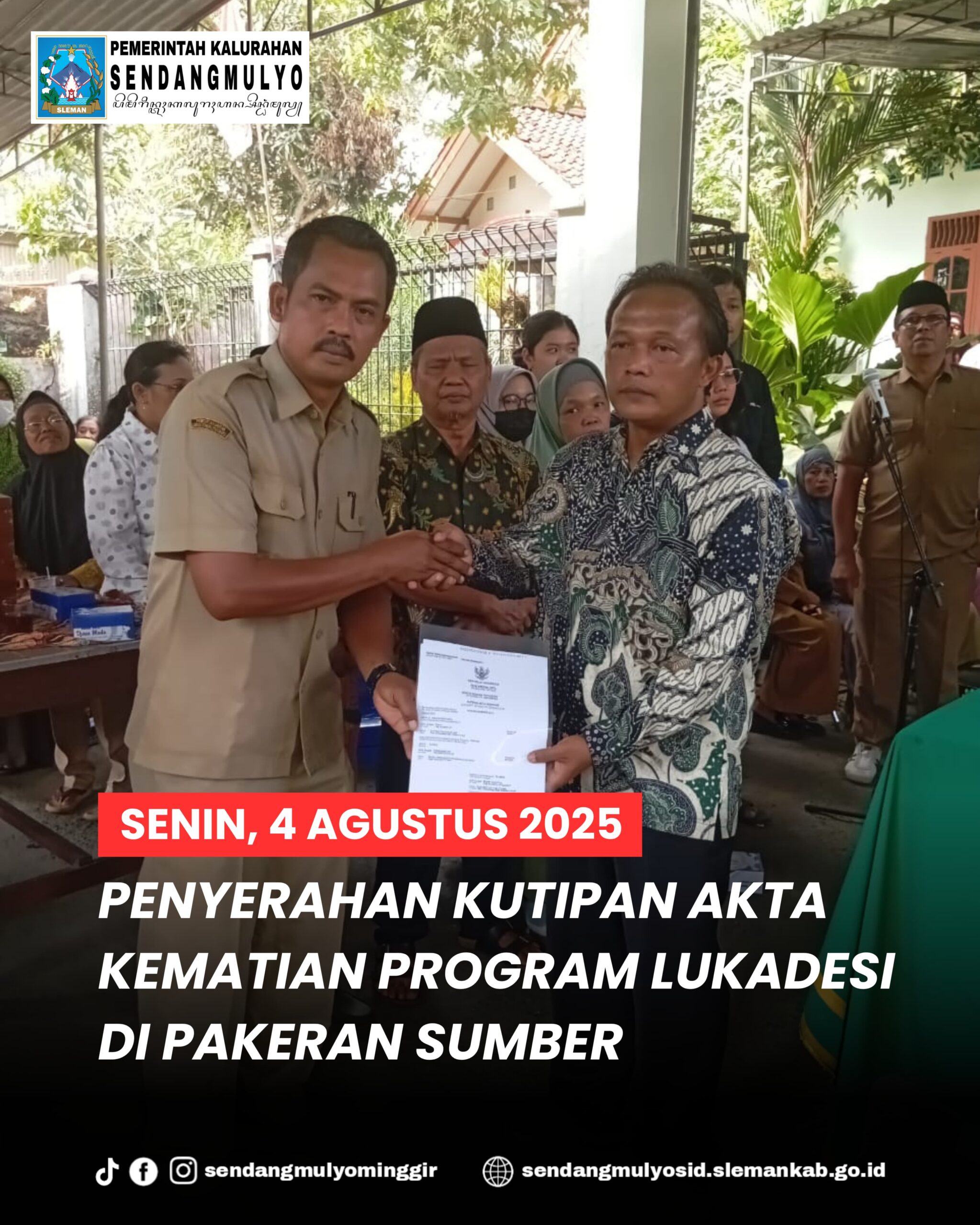 Penyerahan Kutipan Akta Kematian Program Lukadesi