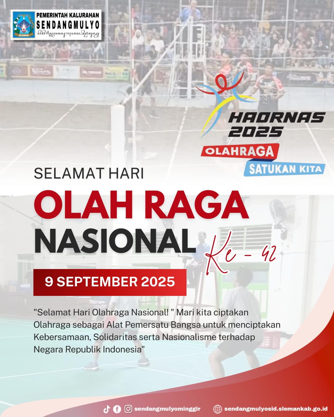 Selamat Hari Olahraga Nasional Ke-42 Tahun 2025